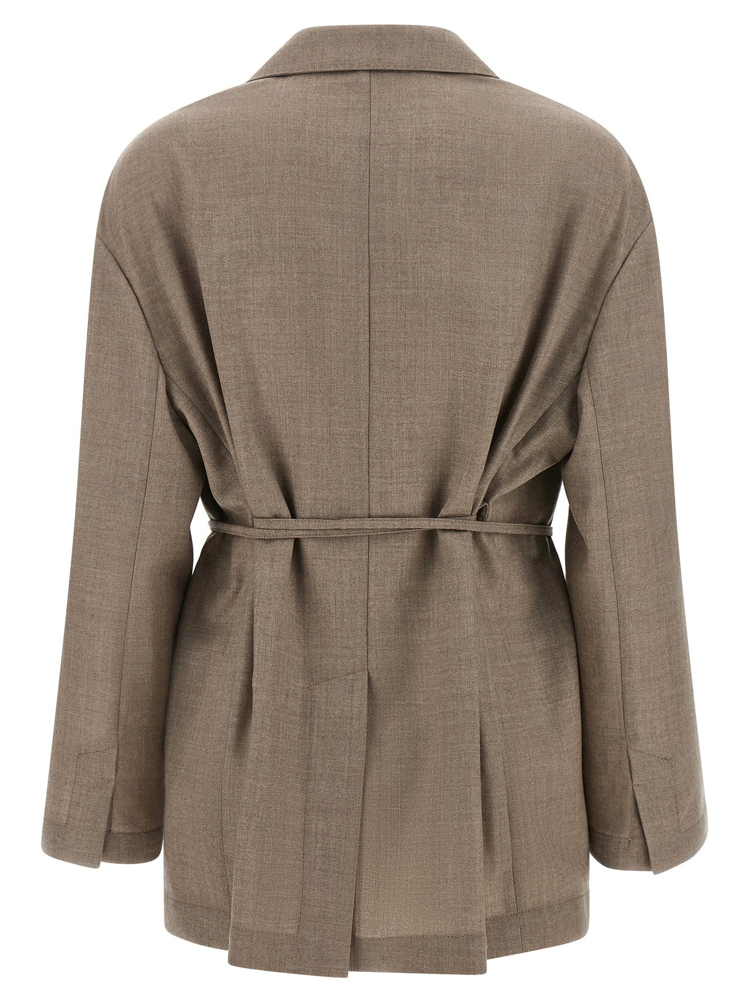 Brunello Cucinelli Fresh Wool Blazer Beige