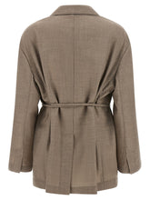 Brunello Cucinelli Fresh Wool Blazer Beige