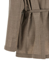 Brunello Cucinelli Fresh Wool Blazer Beige