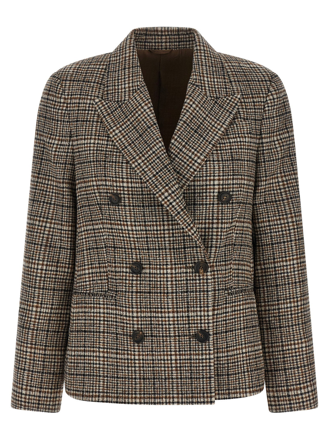 Brunello Cucinelli Double-breasted Blazer Beige