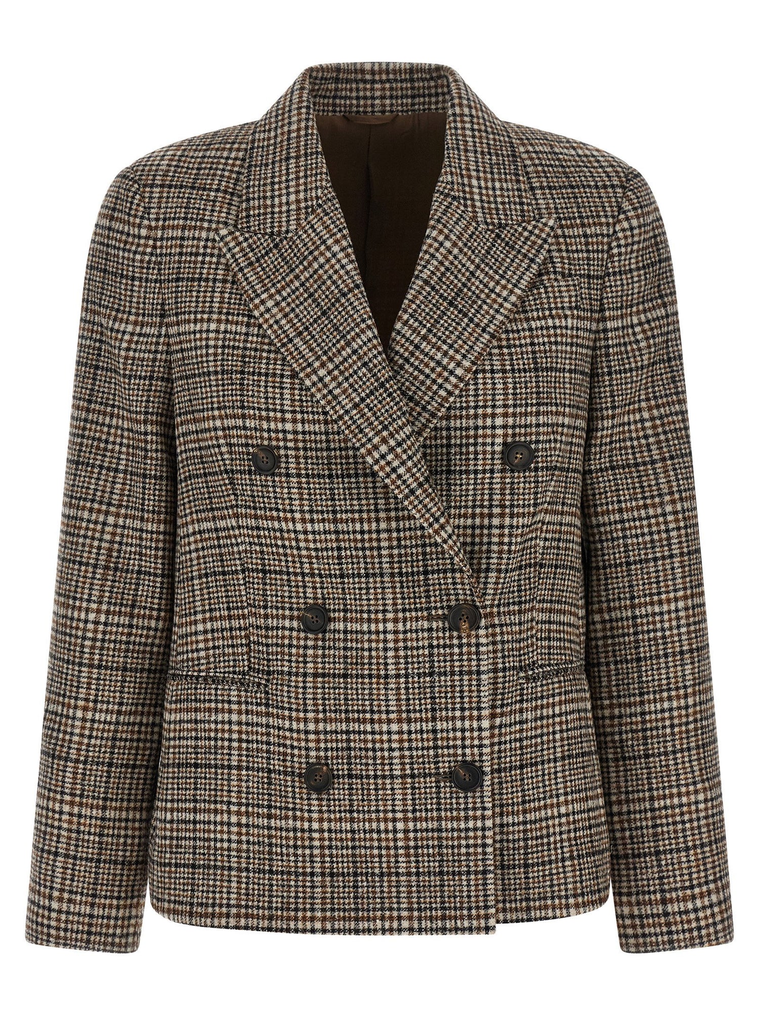 Brunello Cucinelli Double-breasted Blazer Beige