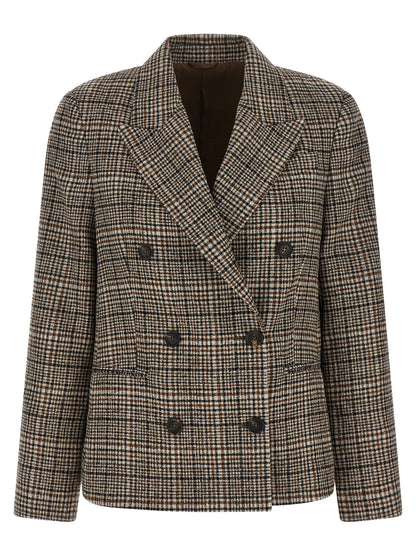 Brunello Cucinelli Double-breasted Blazer Beige