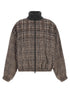 Brunello Cucinelli Sequin Check Bomber Jacket Brown