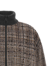 Brunello Cucinelli Sequin Check Bomber Jacket Brown