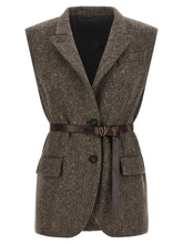 Brunello Cucinelli Mélange Wool Vest Brown