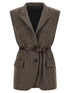 Brunello Cucinelli Mélange Wool Vest Brown