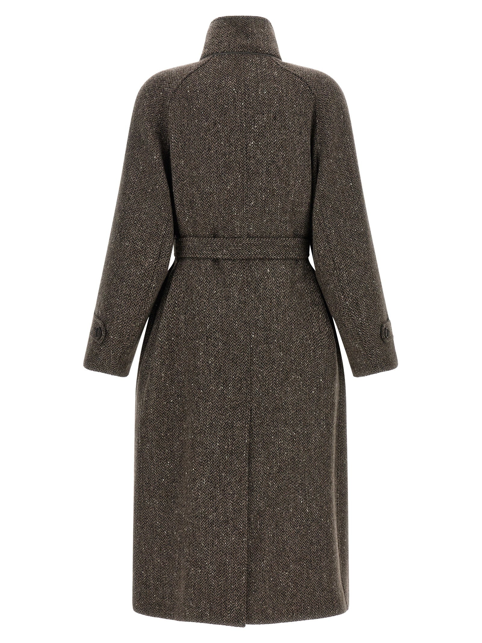 Brunello Cucinelli Sparkling Coat Brown