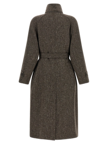 Brunello Cucinelli Sparkling Coat Brown