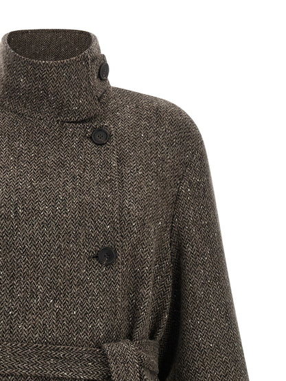 Brunello Cucinelli Sparkling Coat Brown