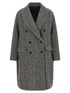 Brunello Cucinelli Dazzling Chevron Coat Gray