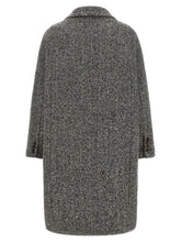 Brunello Cucinelli Dazzling Chevron Coat Gray