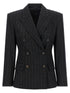 Brunello Cucinelli Pinstripe Blazer Gray