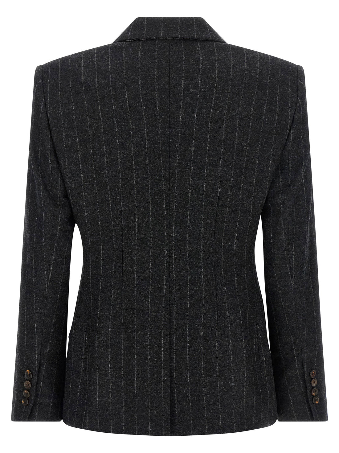 Brunello Cucinelli Pinstripe Blazer Gray