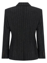 Brunello Cucinelli Pinstripe Blazer Gray