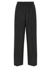 Brunello Cucinelli Micro Sequin Pinstripe Pants Gray