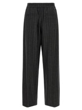 Brunello Cucinelli Micro Sequin Pinstripe Pants Gray