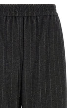 Brunello Cucinelli Micro Sequin Pinstripe Pants Gray