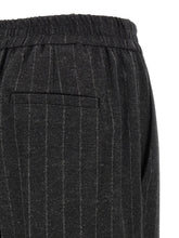 Brunello Cucinelli Micro Sequin Pinstripe Pants Gray