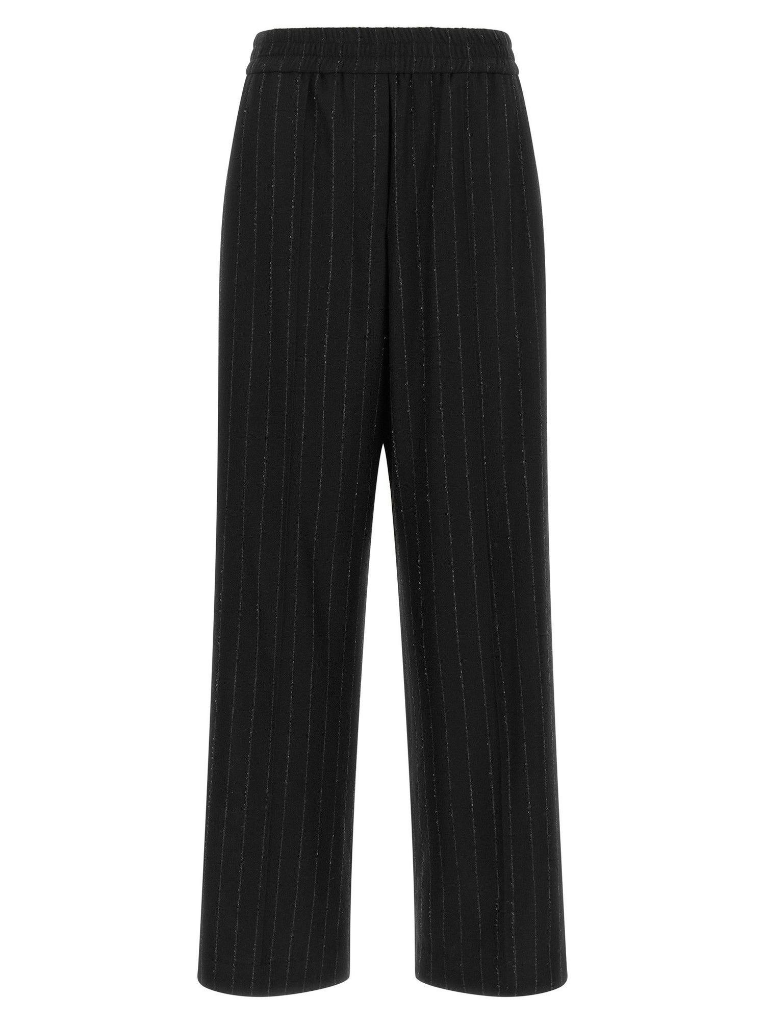Brunello Cucinelli Micro Sequin Pinstripe Pants Blue