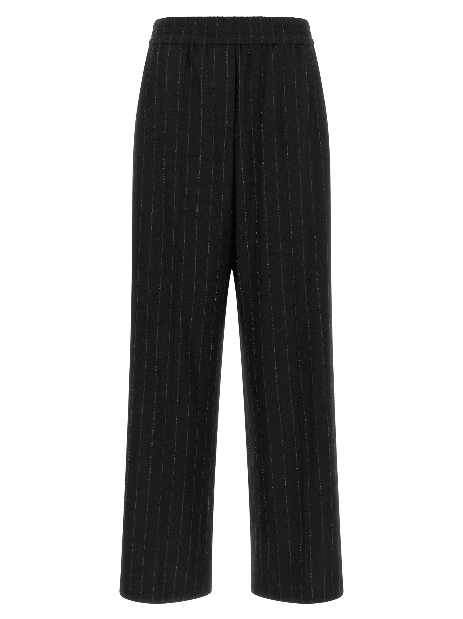 Brunello Cucinelli Micro Sequin Pinstripe Pants Blue