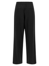Brunello Cucinelli Micro Sequin Pinstripe Pants Blue