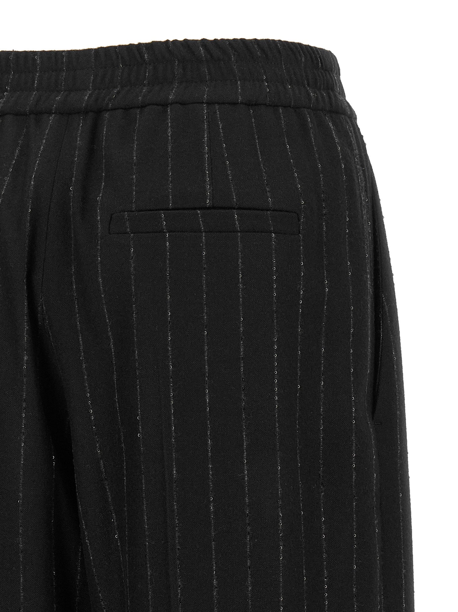 Brunello Cucinelli Micro Sequin Pinstripe Pants Blue