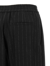 Brunello Cucinelli Micro Sequin Pinstripe Pants Blue