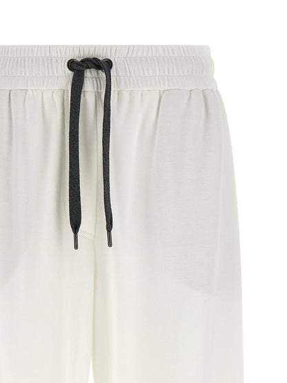 Brunello Cucinelli Track Pants White