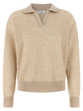 Brunello Cucinelli Waffle Processing Polo Shirt Gold