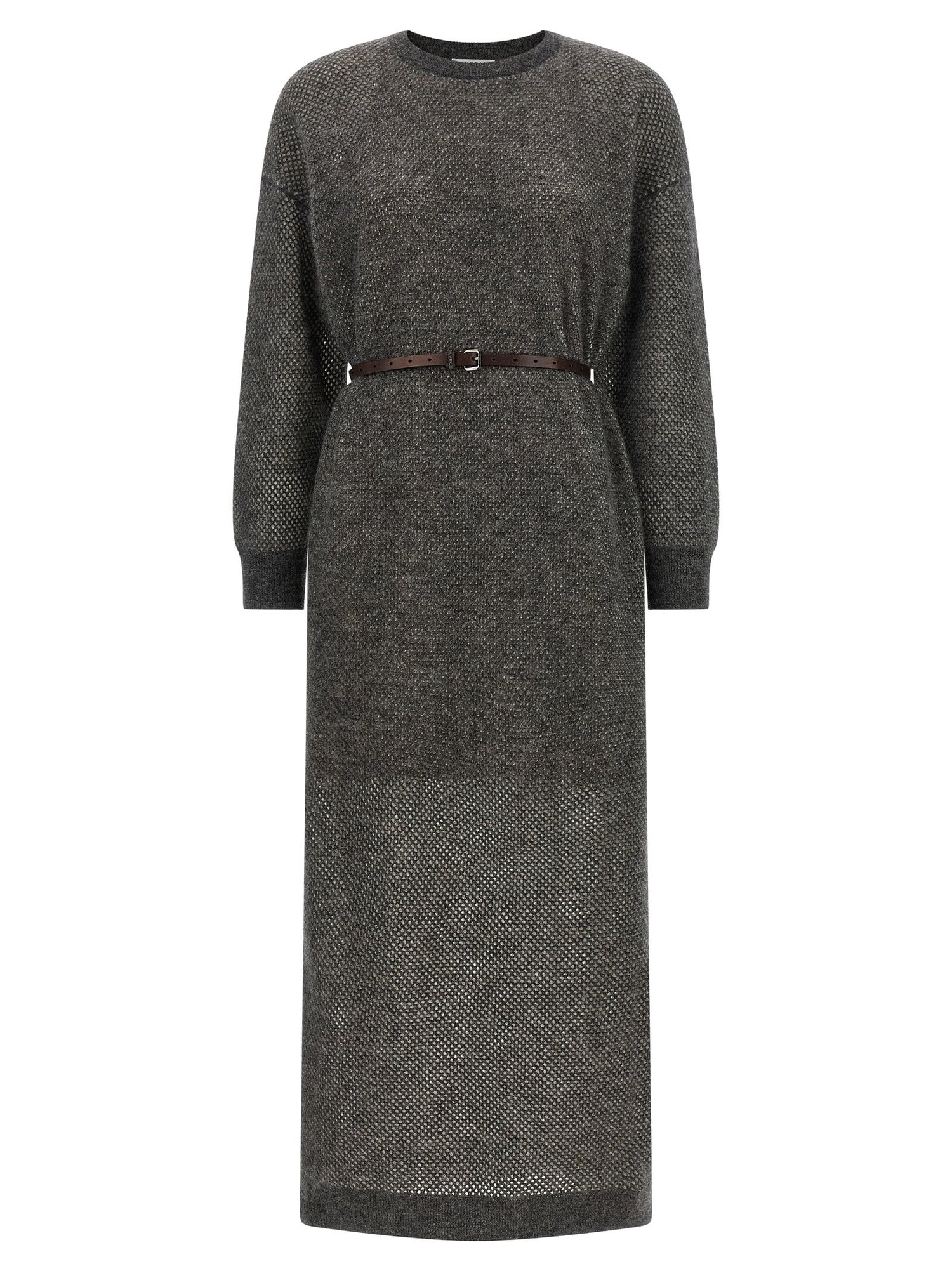 Brunello Cucinelli Sparkling Dress Gray