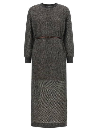 Brunello Cucinelli Sparkling Dress Gray