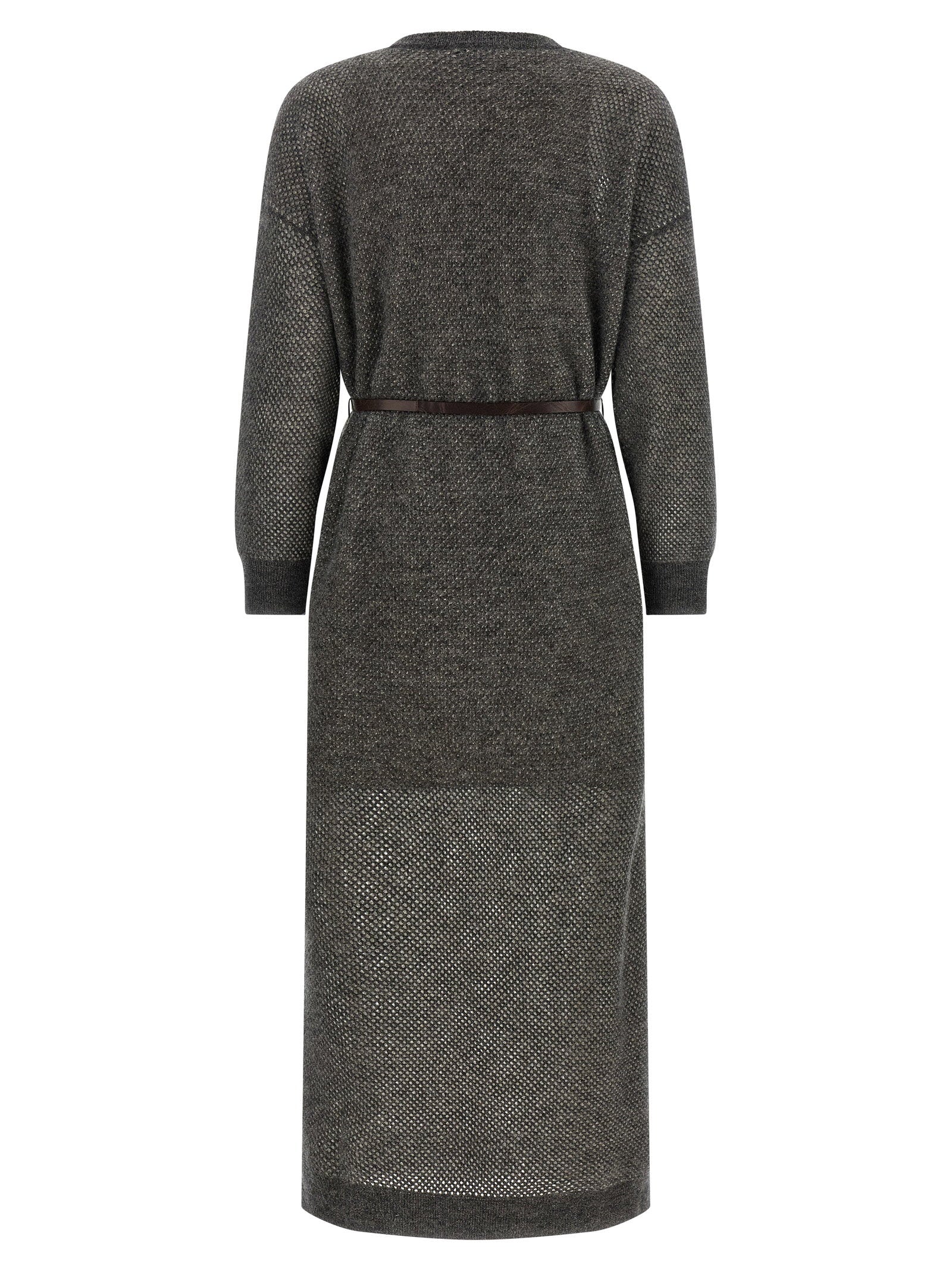 Brunello Cucinelli Sparkling Dress Gray