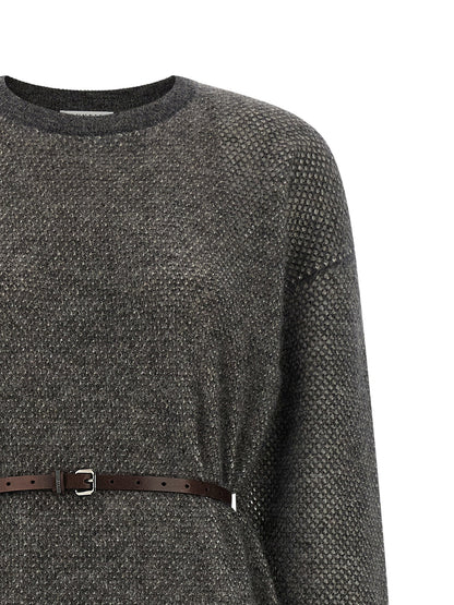 Brunello Cucinelli Sparkling Dress Gray