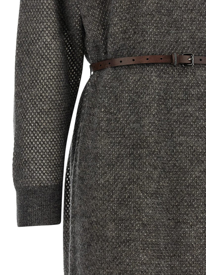 Brunello Cucinelli Sparkling Dress Gray