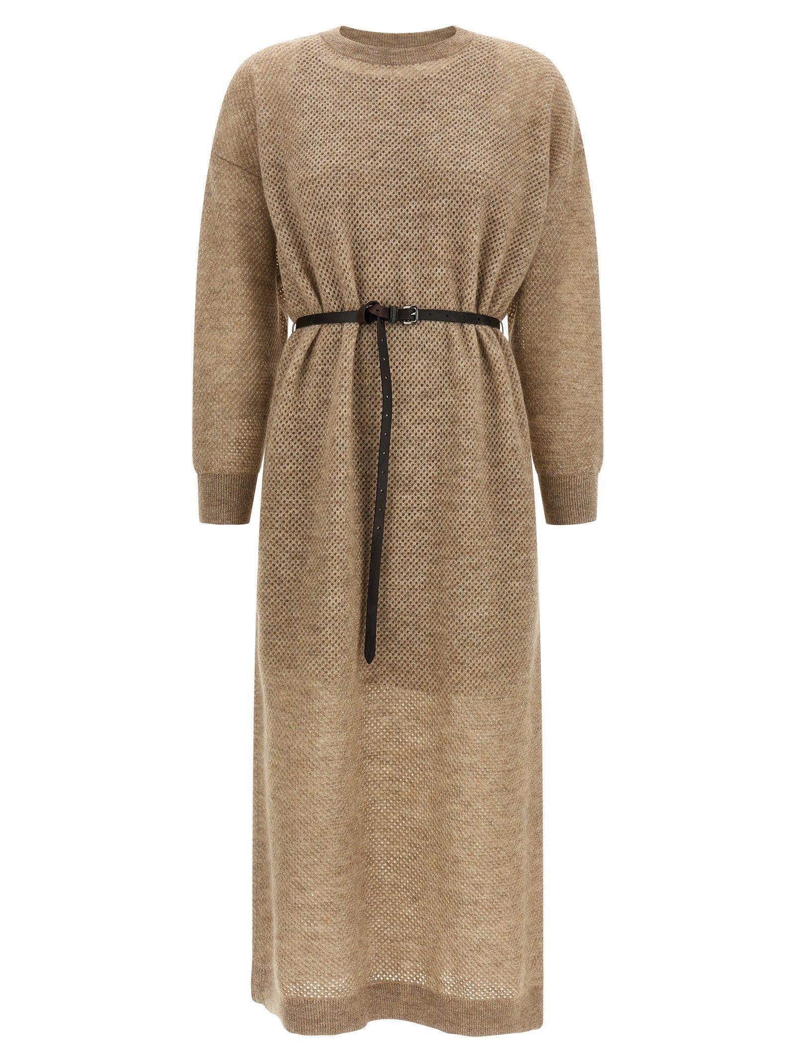 Brunello Cucinelli Sparkling Dress Beige