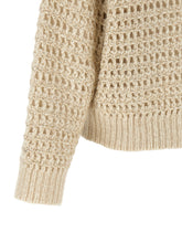 Brunello Cucinelli Dazzling Braids Sweater Beige