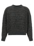 Brunello Cucinelli Dazzling Braids Sweater Gray