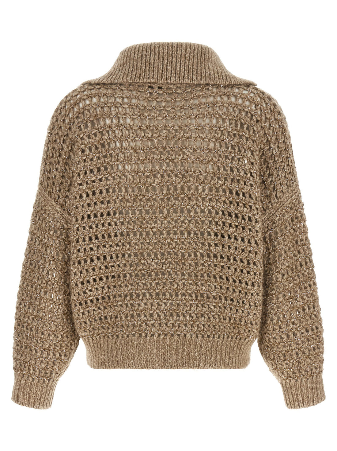 Brunello Cucinelli Dazzling Cardigan Beige