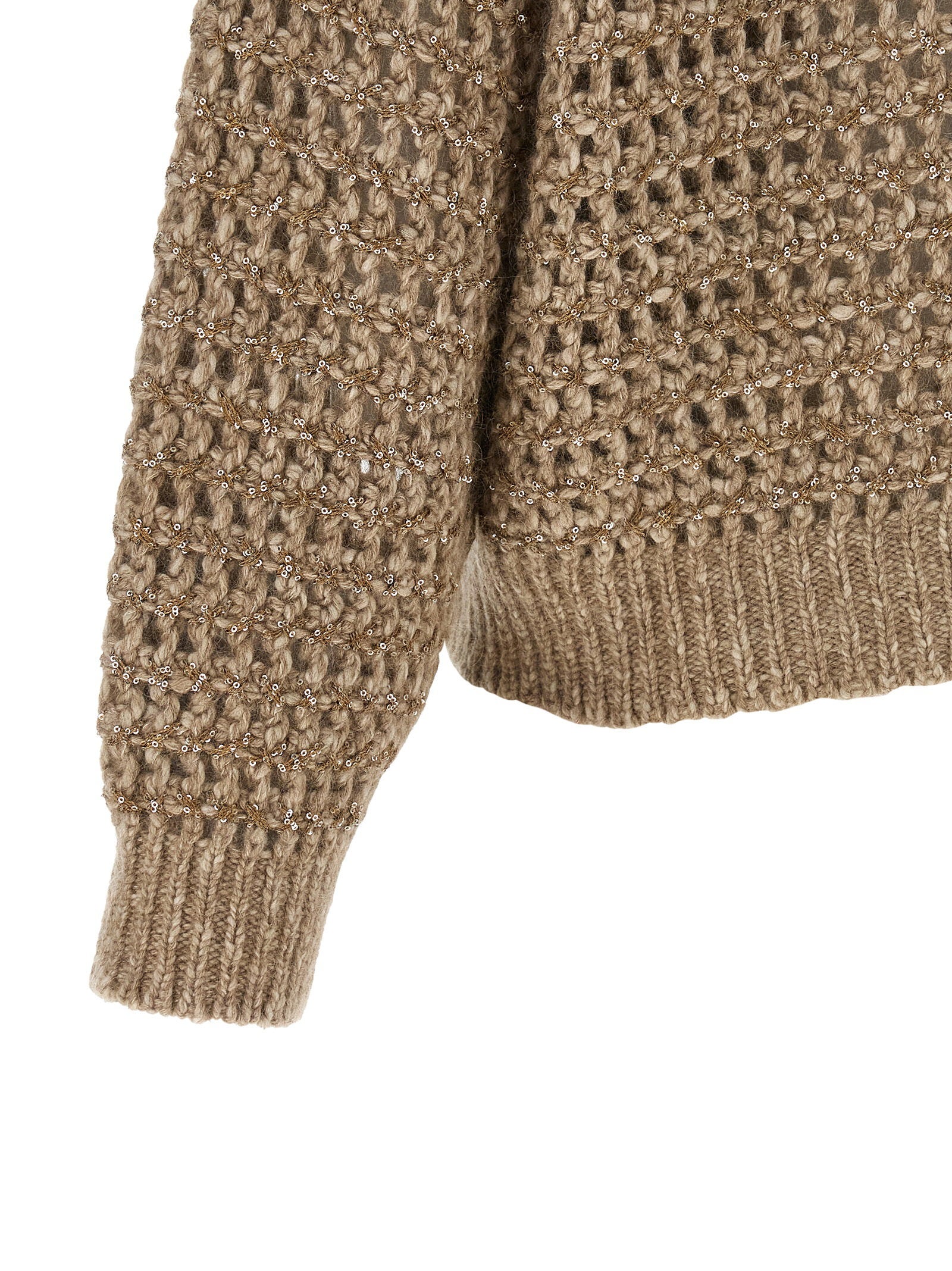 Brunello Cucinelli Dazzling Cardigan Beige