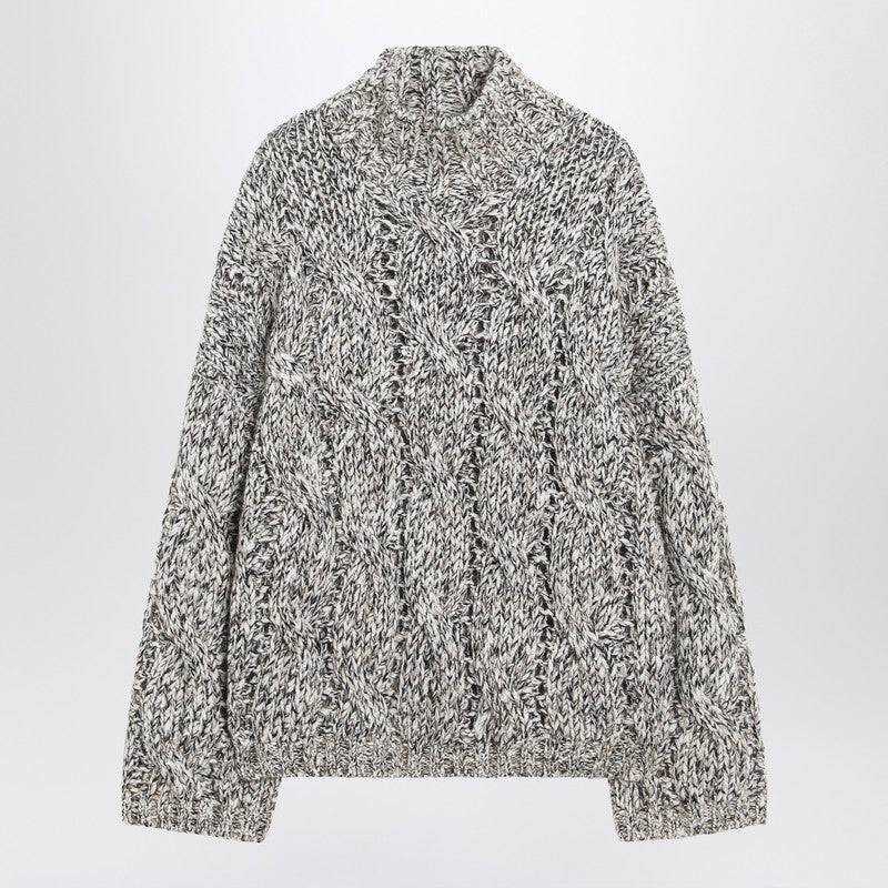 Brunello Cucinelli Dazzling Chiné Cashmere-Blend Sweater in Multicolor