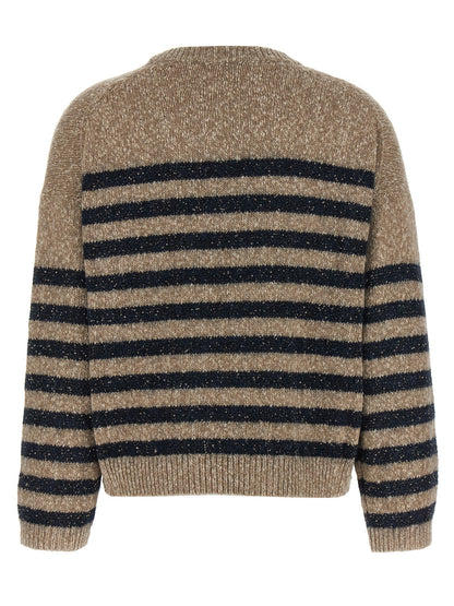 Brunello Cucinelli Dazzling Stripes Sweater Multicolor