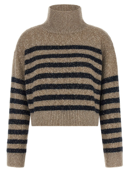 Brunello Cucinelli Dazzling Stripes Sweater Multicolor