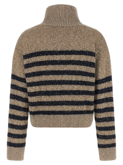 Brunello Cucinelli Dazzling Stripes Sweater Multicolor