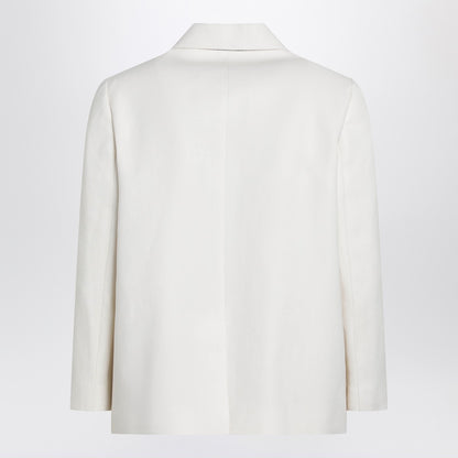 Brunello Cucinelli Ivory Fluid Twill Jacket White