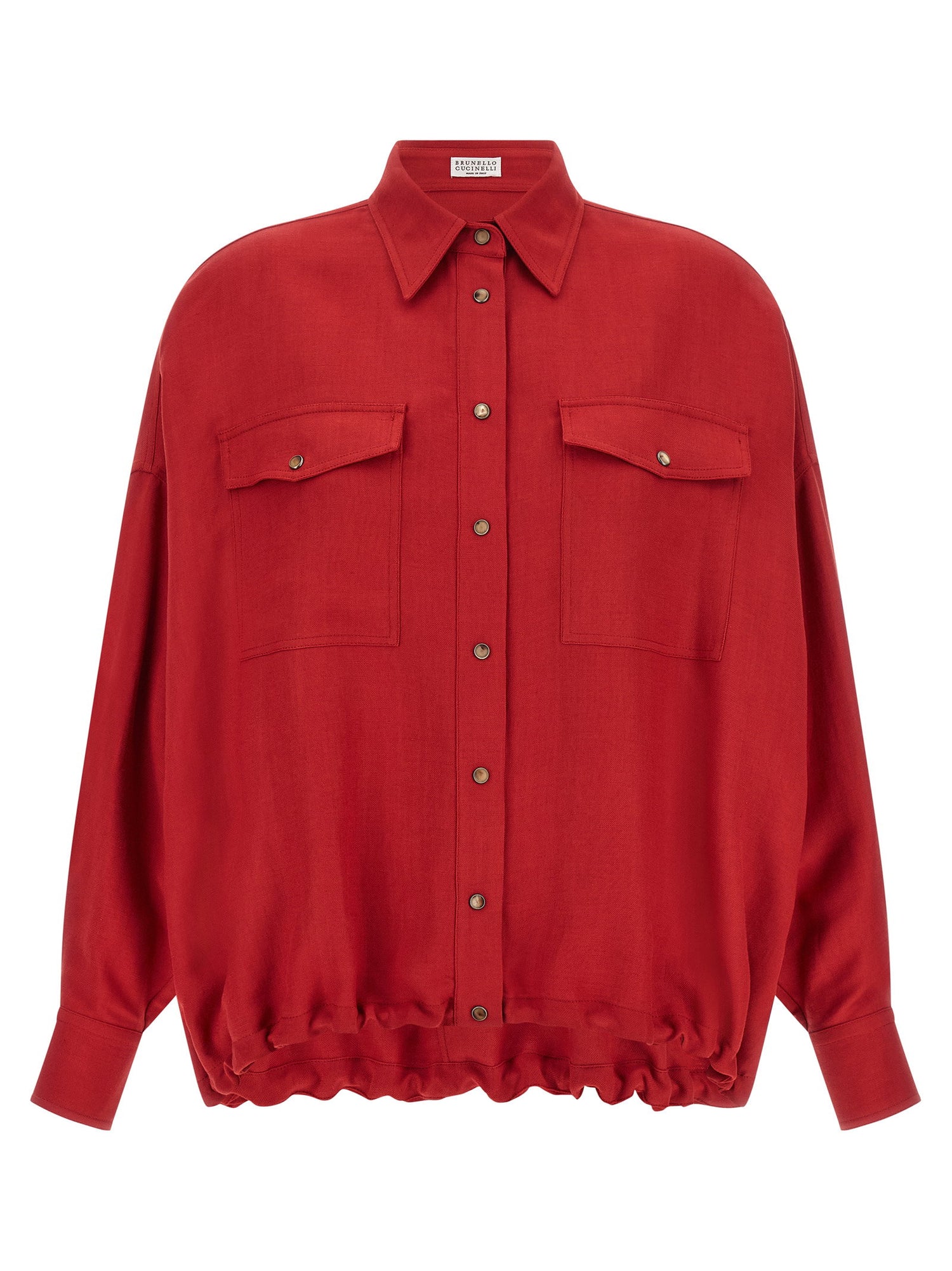 Brunello Cucinelli Twill Shirt Red