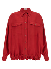 Brunello Cucinelli Twill Shirt Red