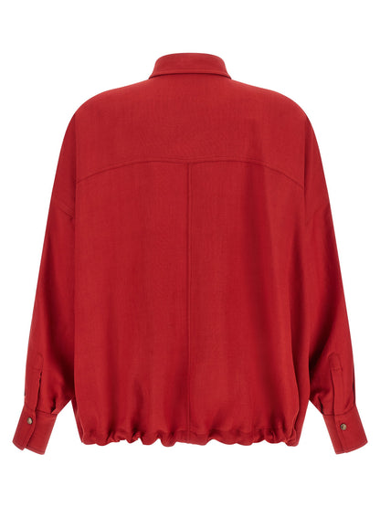 Brunello Cucinelli Twill Shirt Red