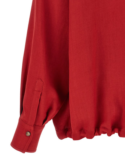 Brunello Cucinelli Twill Shirt Red