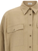 Brunello Cucinelli Fluid Twill Shirt Beige