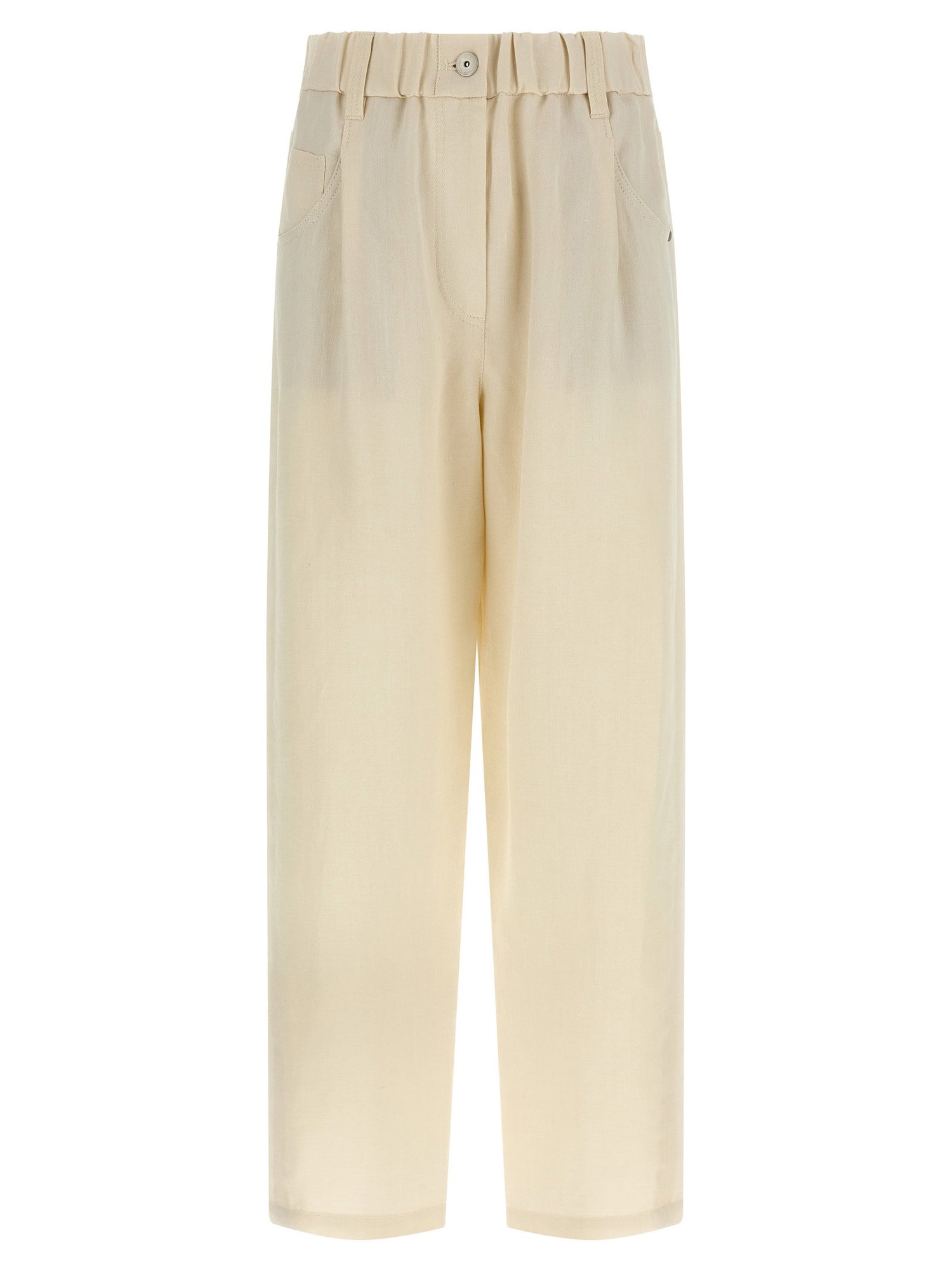 Brunello Cucinelli Linen Trousers White